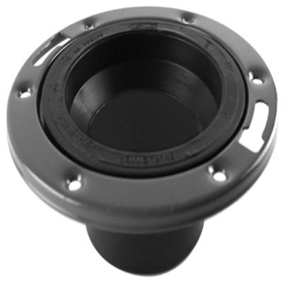 ABS/DWV Closet Flange with Adjustable Metal Ring, 4 x 3 In.