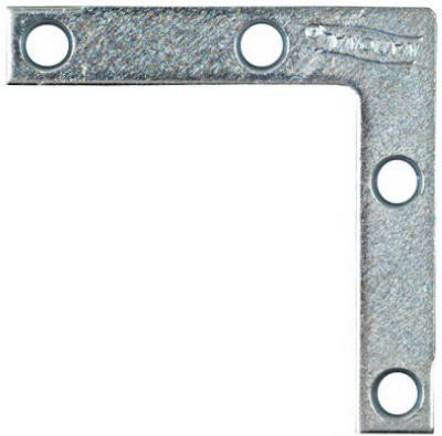 Flat Corner Iron, Zinc, 2 x 3/8 In.