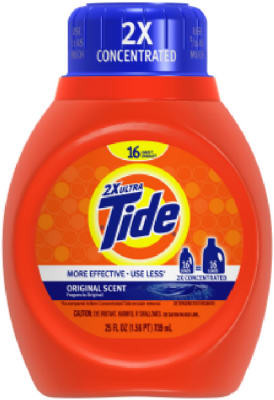 2X Ultra Liquid Detergent, Regular Scent, 25 oz.