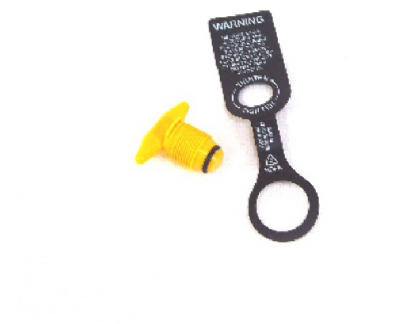 RV LP Cylinder Plug With Strap, Plastic