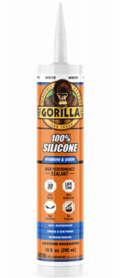 Gorilla 100% Silicone Sealant Window & Door White 10oz