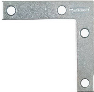 Flat Corner Iron, Zinc, 2-1/2 In.