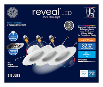 LED Retrofit Can Light Bulbs, Warm White, 650 Lumens, 8 Watt, 3-Pk.