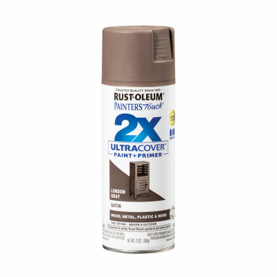 Painter's Touch 2X Spray Paint, Satin London Grey, 12-oz.