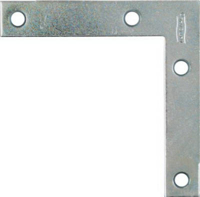Flat Corner Iron, Zinc, 3-1/2 In.