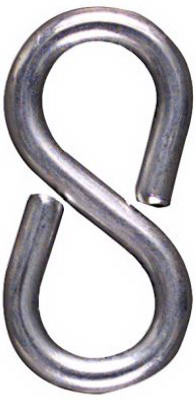 Closed S Hook, Steel, 1-1/4 In., #811, 5-Pk.