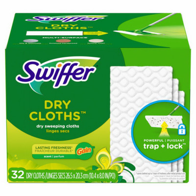 Dry Cloth With Gain Original Scent, 32-Ct. (4 pieces)