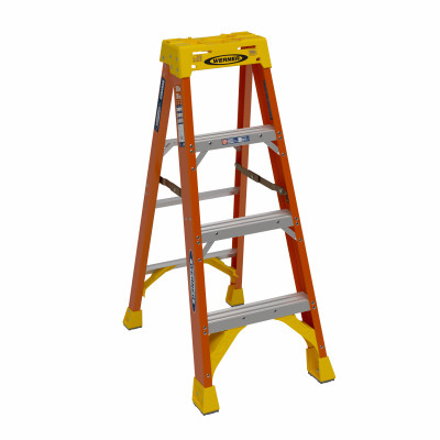 Werner 4 Ft. Fiberglass Step Ladder with 300 Lb. Load Capacity Type IA Ladder Rating