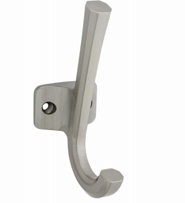 Powell Angled Wall Hook, Satin Nickel