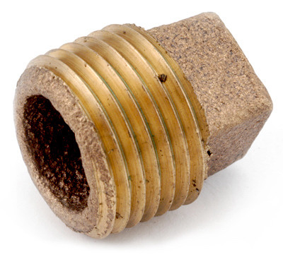 Pipe Plug, Rough Brass, 3/4 In.