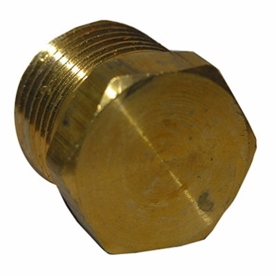 1/4 In. MPT Brass Hex Head Plug, Lead Free