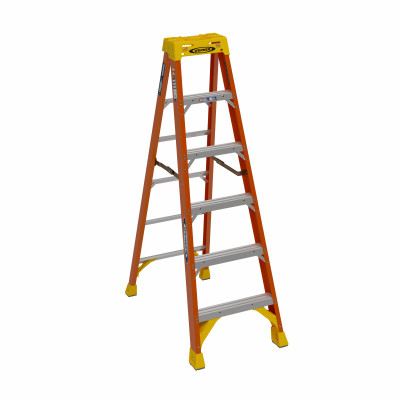 Werner 6 Ft. Fiberglass Step Ladder with 300 Lb. Load Capacity Type IA Ladder Rating