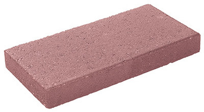 Stepping Stone, Red, Concrete, 2 x 8 x 16 In. (240 pieces)