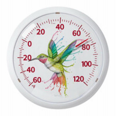 Rainbow Hummingbird Dial Thermometer, 13.25 In.