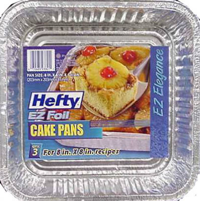 EZ Foil Cake Pan, Square, 3-Pk. (12 pieces)
