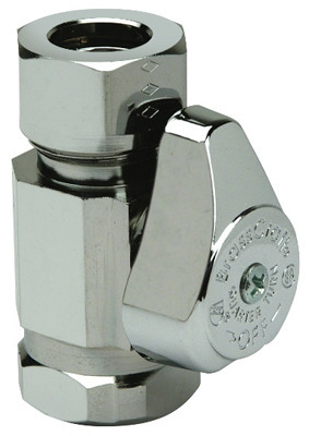 Chrome Straight Stop Valve, 1/2 x 7/16-In.