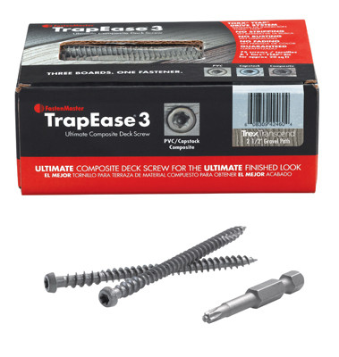 TrapEase 3 Deck Screws, Gray, 75-Pk.