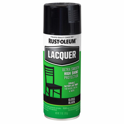 Specialty Lacquer Spray Paint, Black Gloss, 11-oz.