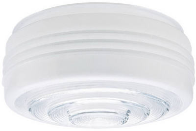 Drum Ceiling Shade, White/Clear, 8.75-In. (6 pieces)