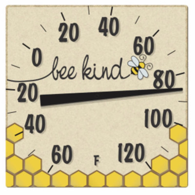 Tabletop Bee Kind Thermometer, Ceramic