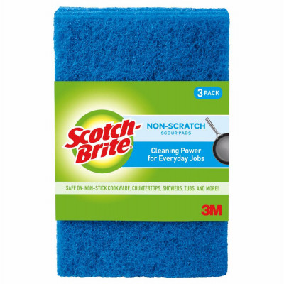 Non-Scratch Scour Pads, 3-Pk.