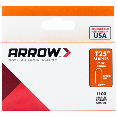 T-25 Staples, 9/16 In., 1100-Pk.