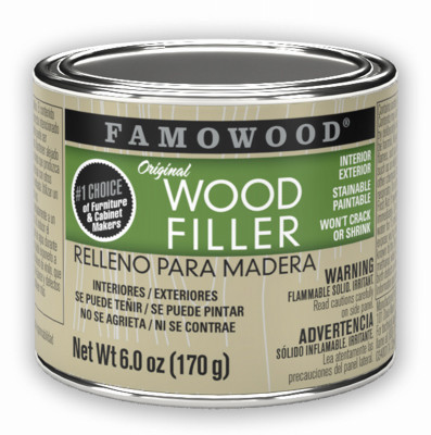 Famowood Original Wood Filler, Walnut color, 1/4 Pint, 6 oz. (6 pieces)