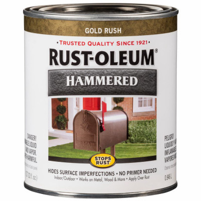 Qt. Gold Hammered Rust Preventative Brush Paint