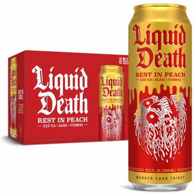 Grim Leafer Peach Iced Tea, 19.2 oz. (12 pieces)