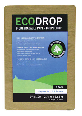 Paper Drop Cloth, Tan, 9 x 12-Ft.