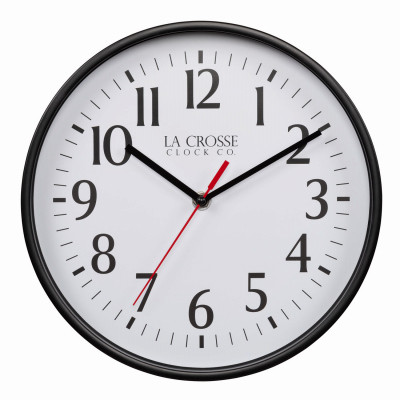 10" Basics Analog Wall Clock, Black