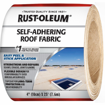 Fabric Roof Tape, Self Adhering, 4 x 16-Ft.