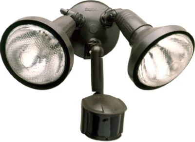 Security Floodlight, Motion-Activated, Bronze