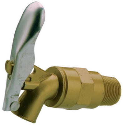 Zamac Drum & Barrel Faucet, Painted Brass, 3/4 In.
