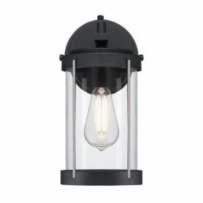Kezia 1 Light Outdoor Wall Fixture, Two-Tone Textured Black