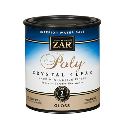Interior Polyurethane, Crystal Clear Gloss, Water-Based, Qt.