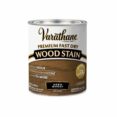 Fast Dry Premium Wood Stain, Semi-Transparent, Aged Wheat, 1-Qt.