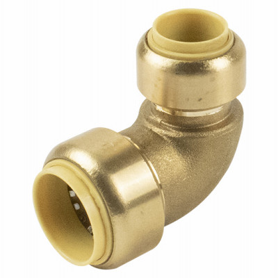 Push On Pipe Elbow, 90 Degrees, 3/4 Copper x 1/2 In. Copper