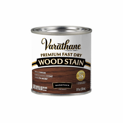 Fast Dry Interior Wood Stain, Oil-Based, Gunstock, 1/2-Pt.