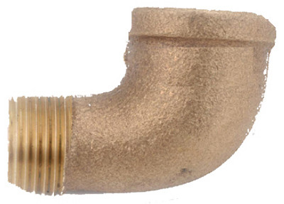Rough Brass Street Elbow, 90 Degrees, 1 In.