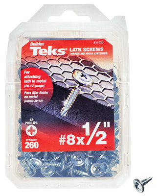 Lathe Screws, Drill Point, 1/2 In. x #8, 260-Pk.