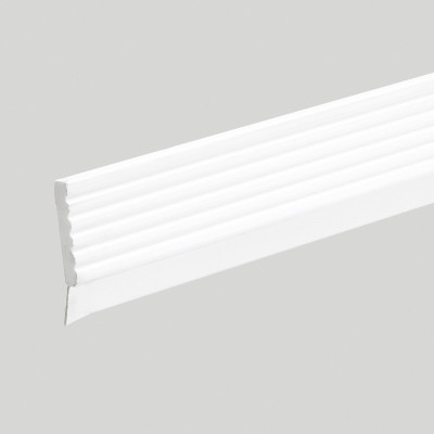 Garage Door Weatherseal, White, 3 In. x 9 Ft..