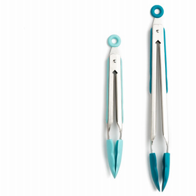 Locking Tongs, Brushed Stainless Steel, 2-Pk.
