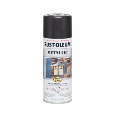 Metallic Spray Paint, Black Night, 11-oz.