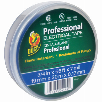 Vinyl Electrical Tape, Blue, .75 In. x 66 Ft.