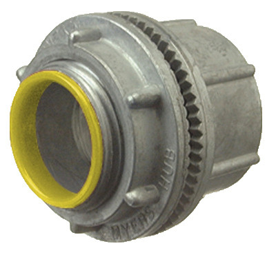 Conduit Hub, Indoor/Outdoor, Watertight, Zinc, 1-In.