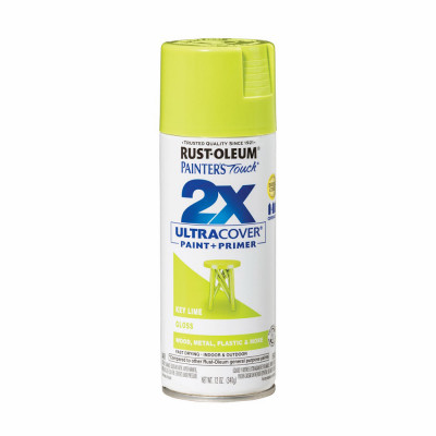 Painter's Touch 2X Spray Paint, Gloss Key Lime, 12-oz.