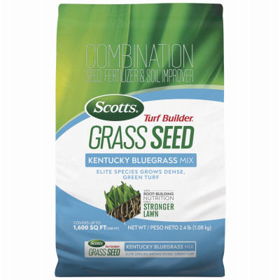 Turf Builder Grass Seed Kentucky Bluegrass Mix, 2.4 Lbs., Covers 530 Sq. Ft.