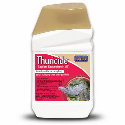 Thuricide BT Caterpillar, Worm & Moth Garden Control, 16 oz. Concentrate