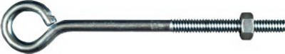 Eye Bolt, Zinc, 1/4 x 5 In.